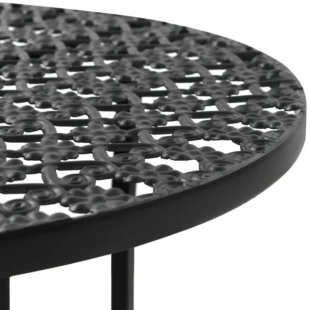 Tavolino da Giardino | Tavolo da Bistrot Nero 40x70 cm in Metallo