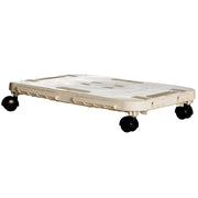 PEDANA C/RUOTE DOLLY HOME 48X29X12,5 CM ECRU- 1,0 pz