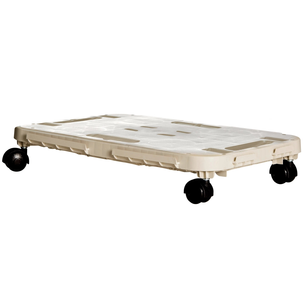 PEDANA C/RUOTE DOLLY HOME 48X29X12,5 CM ECRU- 1,0 pz