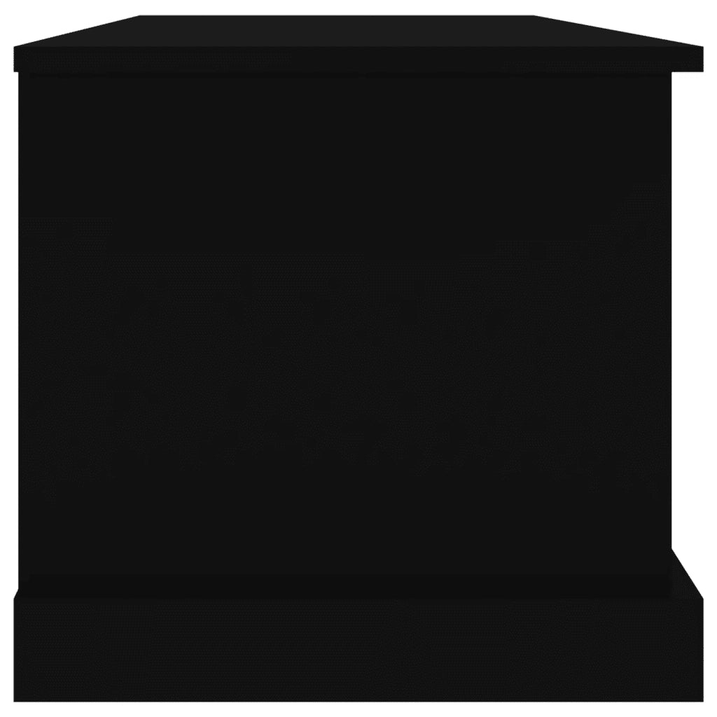 Contenitore Portaoggetti Nero 70x40x38 cm Legno Multistrato 816505