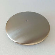 Piattello 118mm coperchio finitura acciaio spazzolato in ottone per piletta piatto doccia