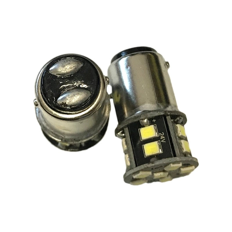 24V Lampada LED BAY15D 1157 P21/5W Bianco Freddo 16 SMD 2835 No Polarità 360° Durata Garantita