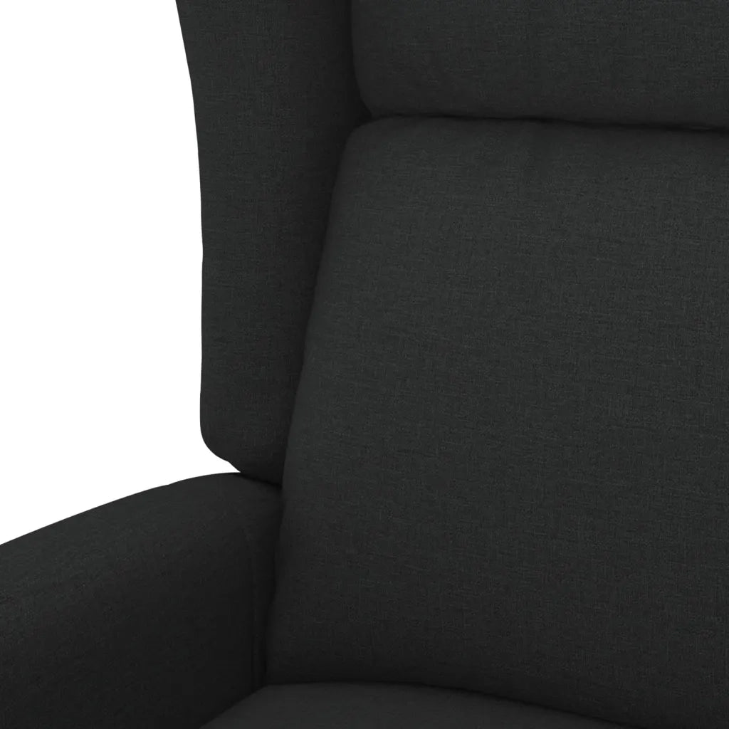 Poltrona Massaggiante Reclinabile Nera in Tessuto cod mxl 18505