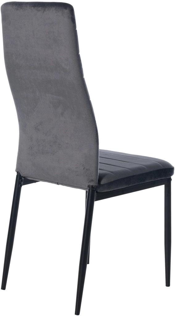 Set di 4 sedie da pranzo Mayfair grigio,Velluto
