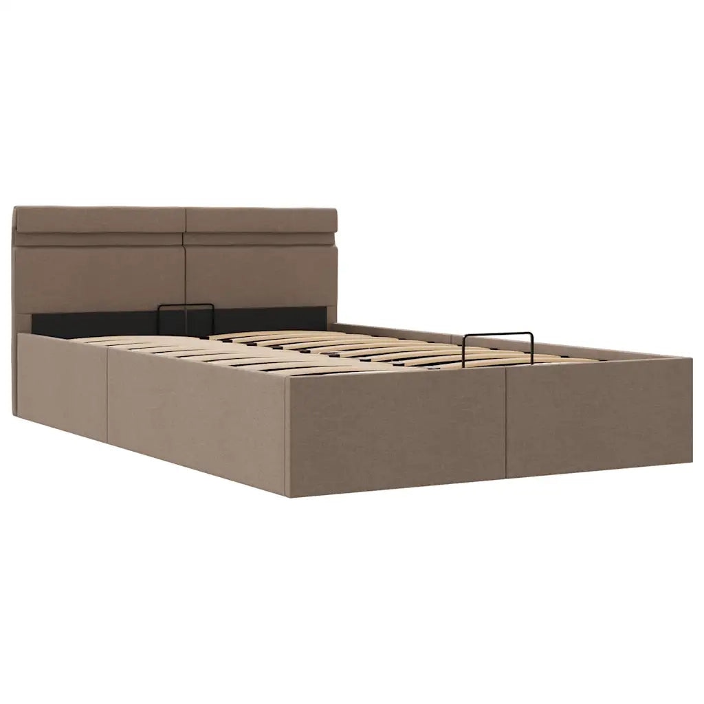 Giroletto con Contenitore e LED Tortora Tessuto 140x200 cm 285627