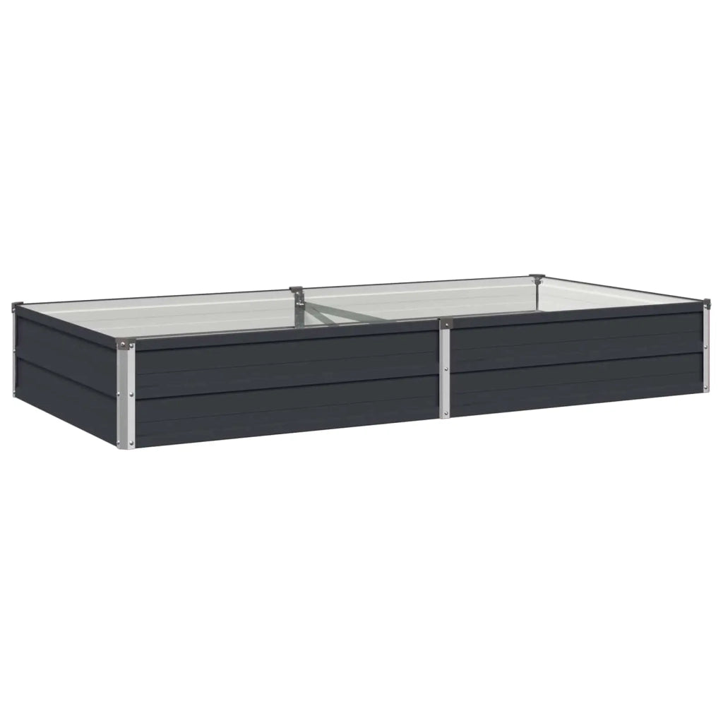 Letto rialzato da giardino Antracite 160 x 80 x 24 cm 8006477