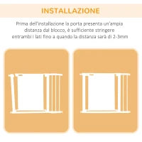 Cancellino per Cani Estensibile a Pressione con Chiusura Automatica, 75-103x76 cm, Grigio