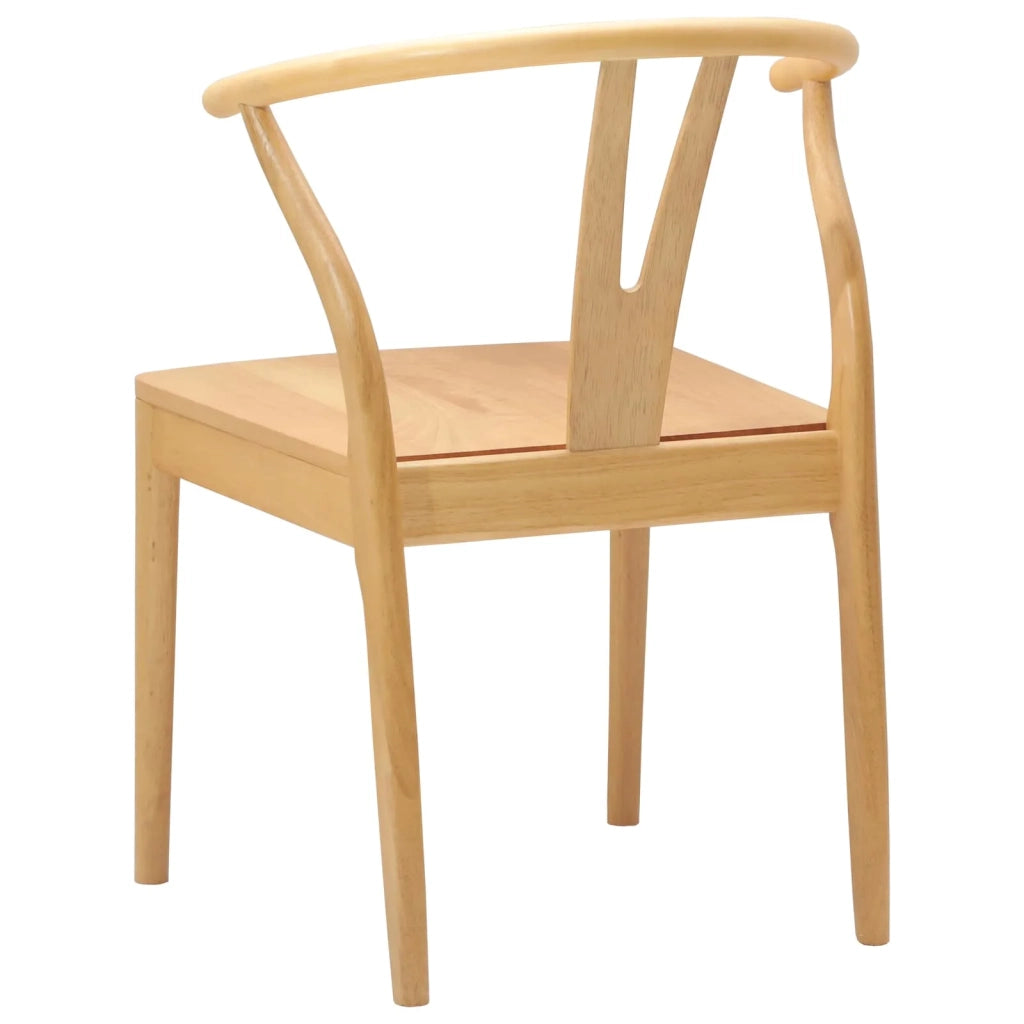 Sedia da pranzo 2 pcs Naturale Legno di gomma solido 42020414
