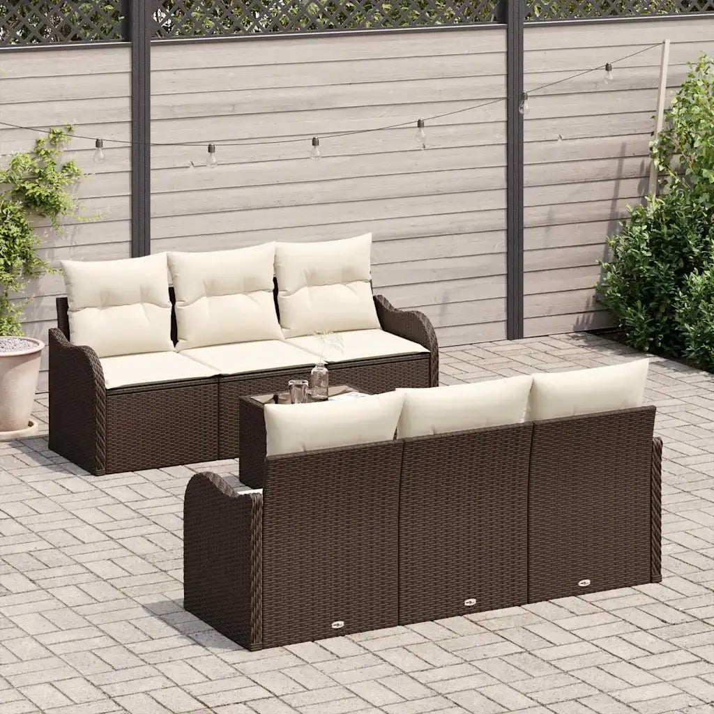 Set Divano da Giardino Marrone 55 x 55 x 37 cm polyrattan 3345588