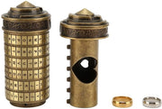 Cassaforte Decorativa in Bronzo - Chiusura con Password Personalizzabile - Ideale per Regali Romantici - Incluso Chiave e Cavi - Decorativo Blocco con Finestra di Zinco