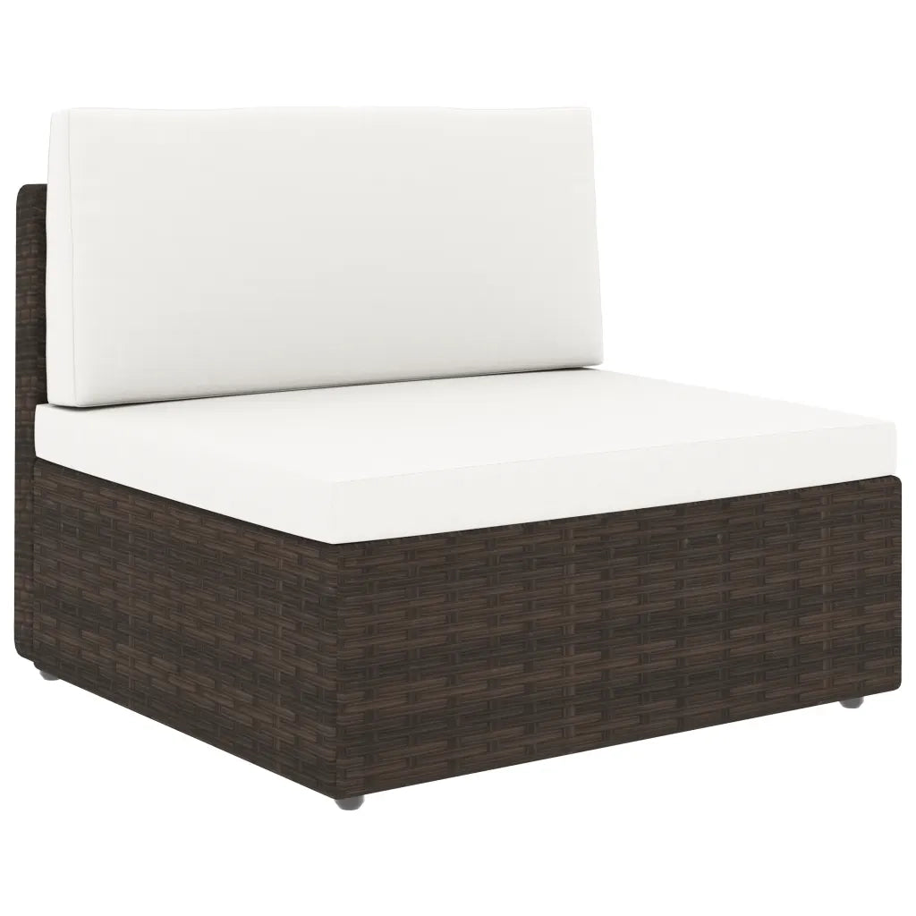Set Divani da Giardino 2 pz in Polyrattan Marrone 49512