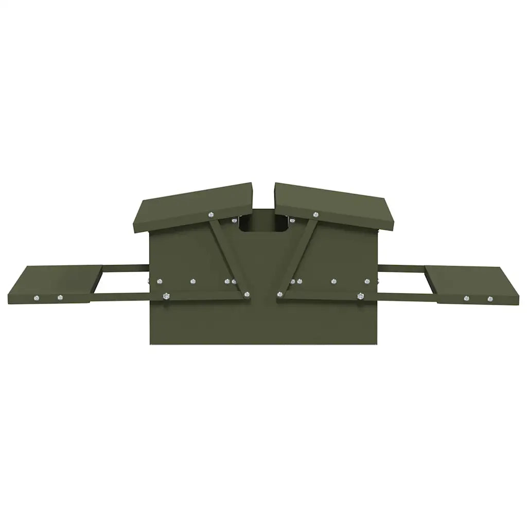 Mangiatore a Pedale per Pollo Verde oliva 75 x 53 x 20,5 cm CFW5501993