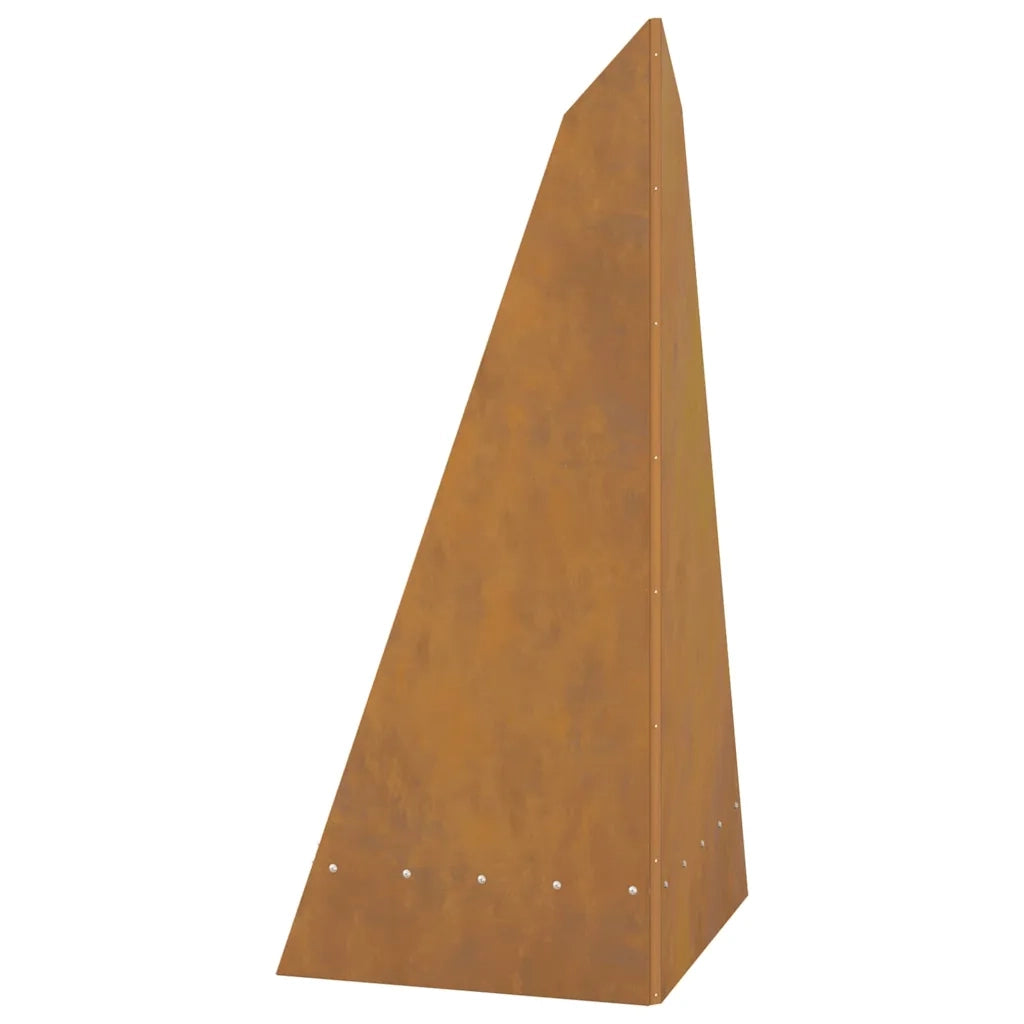 Focolare-Stufa-Camino Marrone 58 x 40 x 100 cm acciaio corten