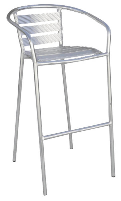 Sgabello Bar in Alluminio Vorghini Silver