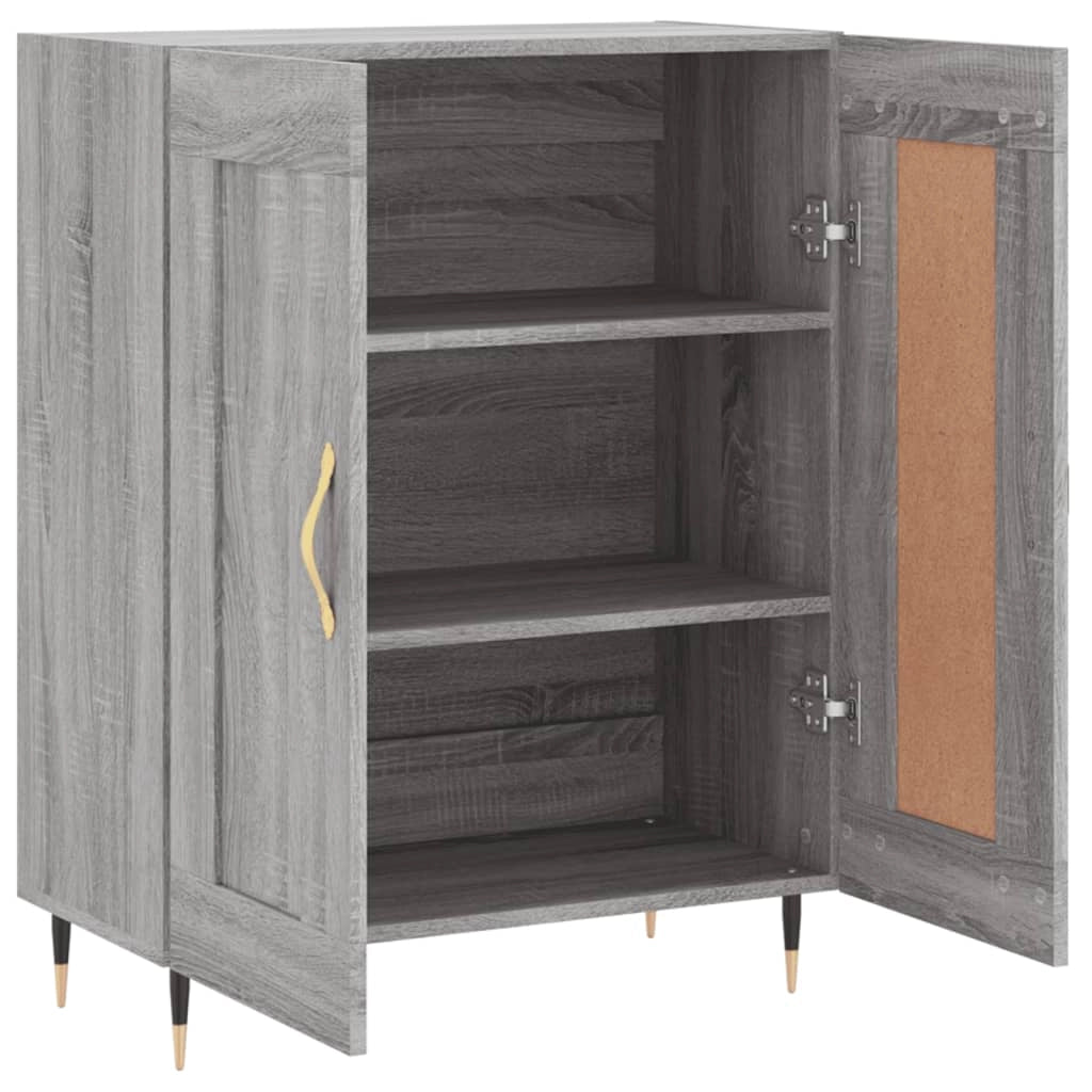 Buffet credenza cassettiera armadio mobile contenitore organizer cucina soggiorno Sonoma 69,5 x 34 x 90 cm legno ingegnerizzato grigio 02_0036442