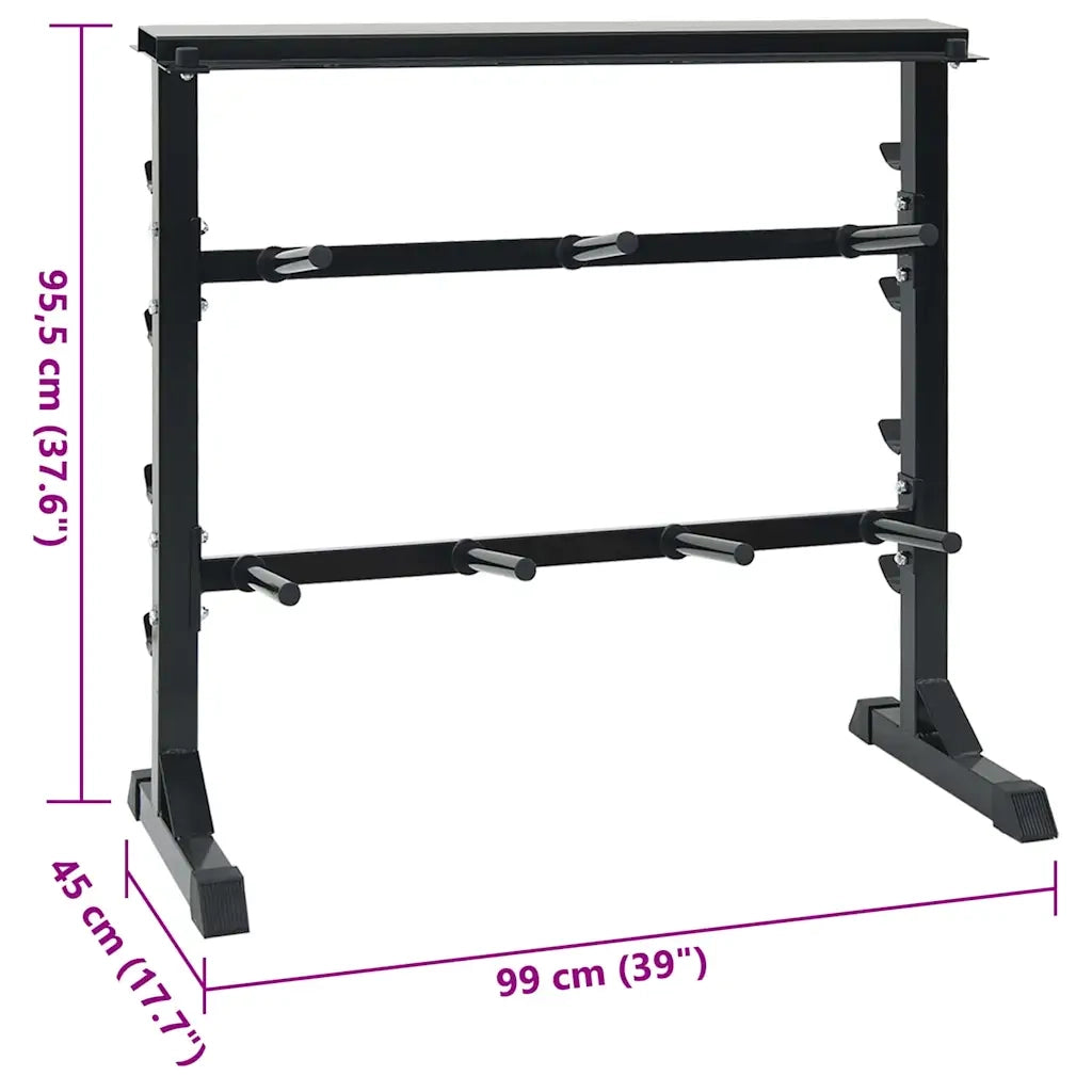 Ripiano per Manubri Nero 99 x 45 x 95,5 cm CFW8139426