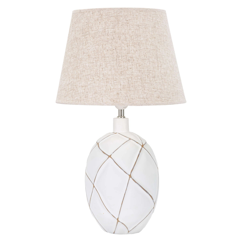 Baha, Lampada da Tavolo Necessaria 1 Lampadina, Bianco
