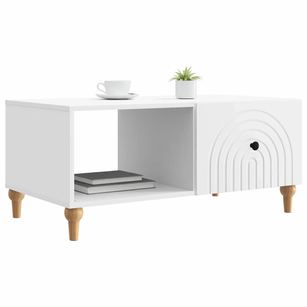 Tavolino da salotto Bianco 90 x 50 x 40 cm Legno ingegnerizzato 894265