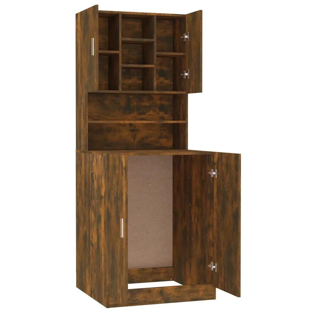 Mobile per Lavatrice Rovere Fumo in Legno Multistrato 3120182