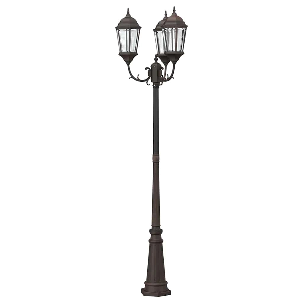 Lampada da giardino vintage 61 x 53 x 235 cm che dona eleganza e sicurezza ai vialetti esterni in alluminio bronzo 02_0058410