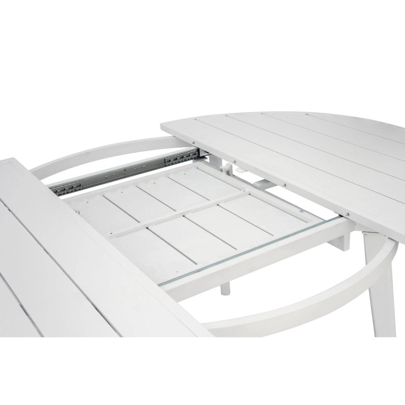 Tavolo Tropea ø120/170 Alluminio Bianco Moia