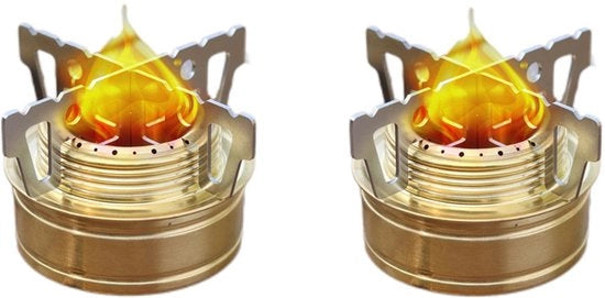 Due pezzi - Standaard per bruciatore all'aperto - Disegno stabile a croce - Resistente all'ossidazione a temperature elevate - Leggero e portatile - Accessori per bruciatori da campeggio