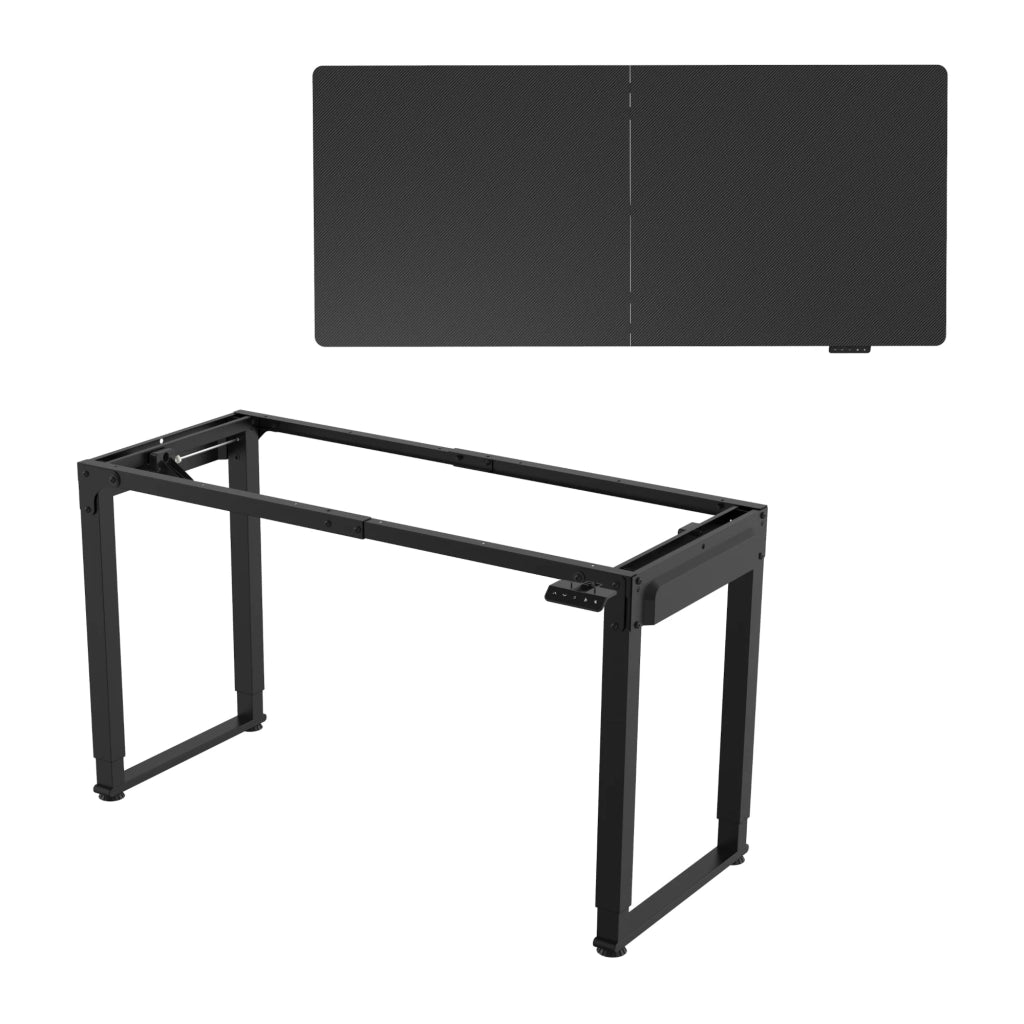 Scrivania/postazione di lavoro regolabile elettricamente in altezza 180 x 80 cm nero 03_0009078