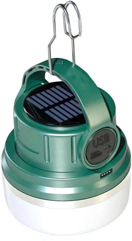 Lampada da Campeggio a Energia Solare - 300LM LED - 6 Impostazioni di Luminosità - Impermeabile (IPX4) - Con Batteria Ricaricabile
