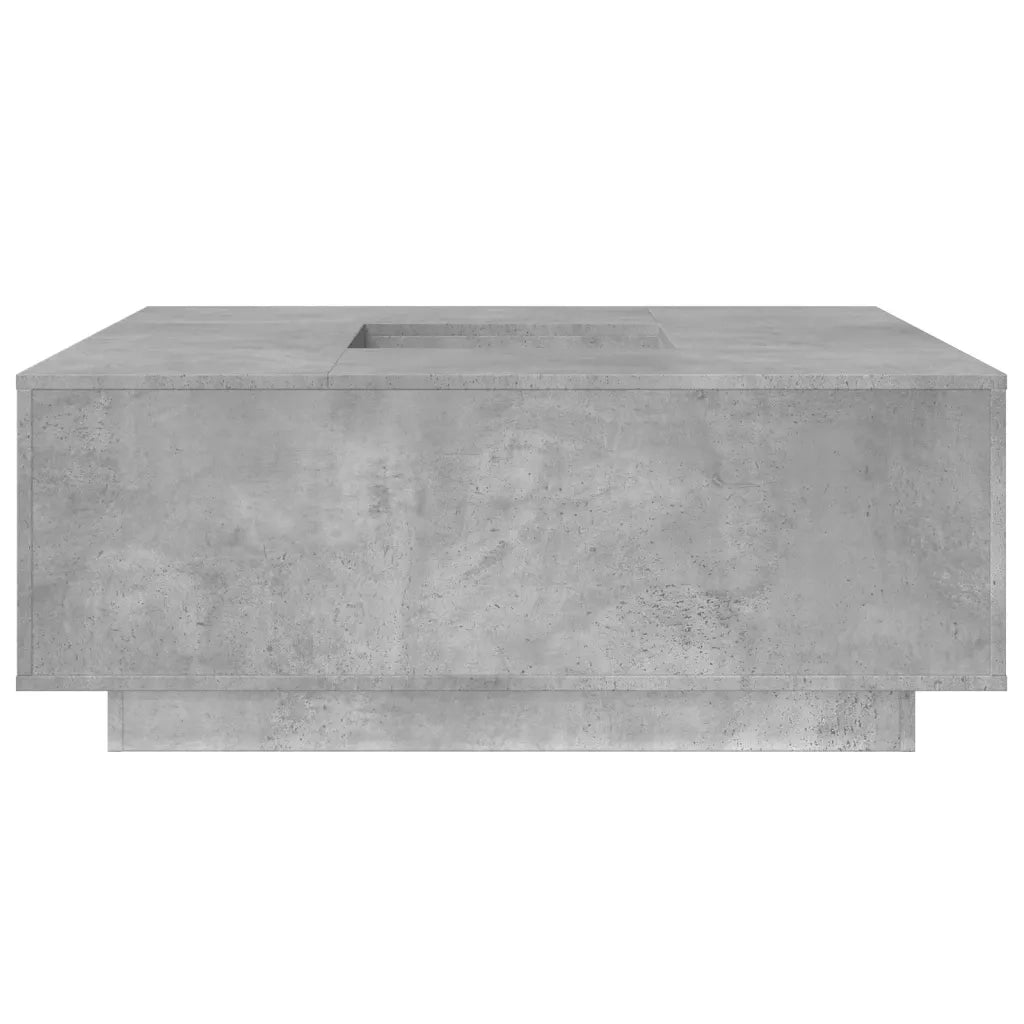 Tavolino Salotto Grigio Cemento 100x100x40 cm Legno Multistrato