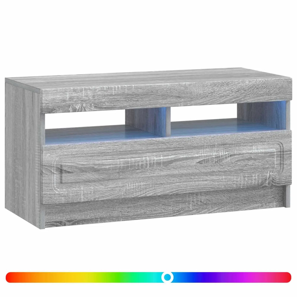 Mobile TV LED Sonoma grigio Legno ingegnerizzato 897881