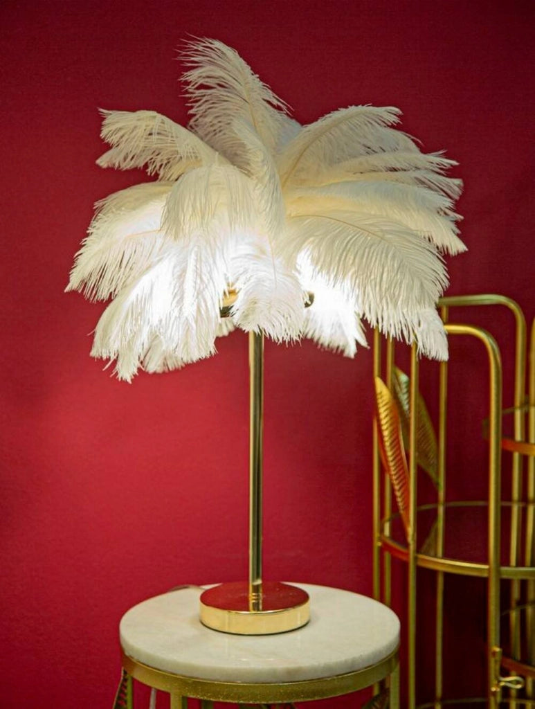 Lampada da tavolo Sinopia, Luce da scrivania, Luminaria da ufficio, Lampada da lavoro, Bianco e Oro, 40x40 h55 cm