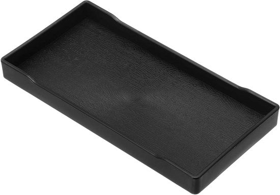 Dienblad in plastica e legno, rettangolare 10 x 20 cm, ottomano decorativo per colazione, cucina e bagno
