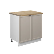 Mobile lavello cucina Fame-Line GrigioBeige/Bianco 80 cm, PL Rovere Vicco