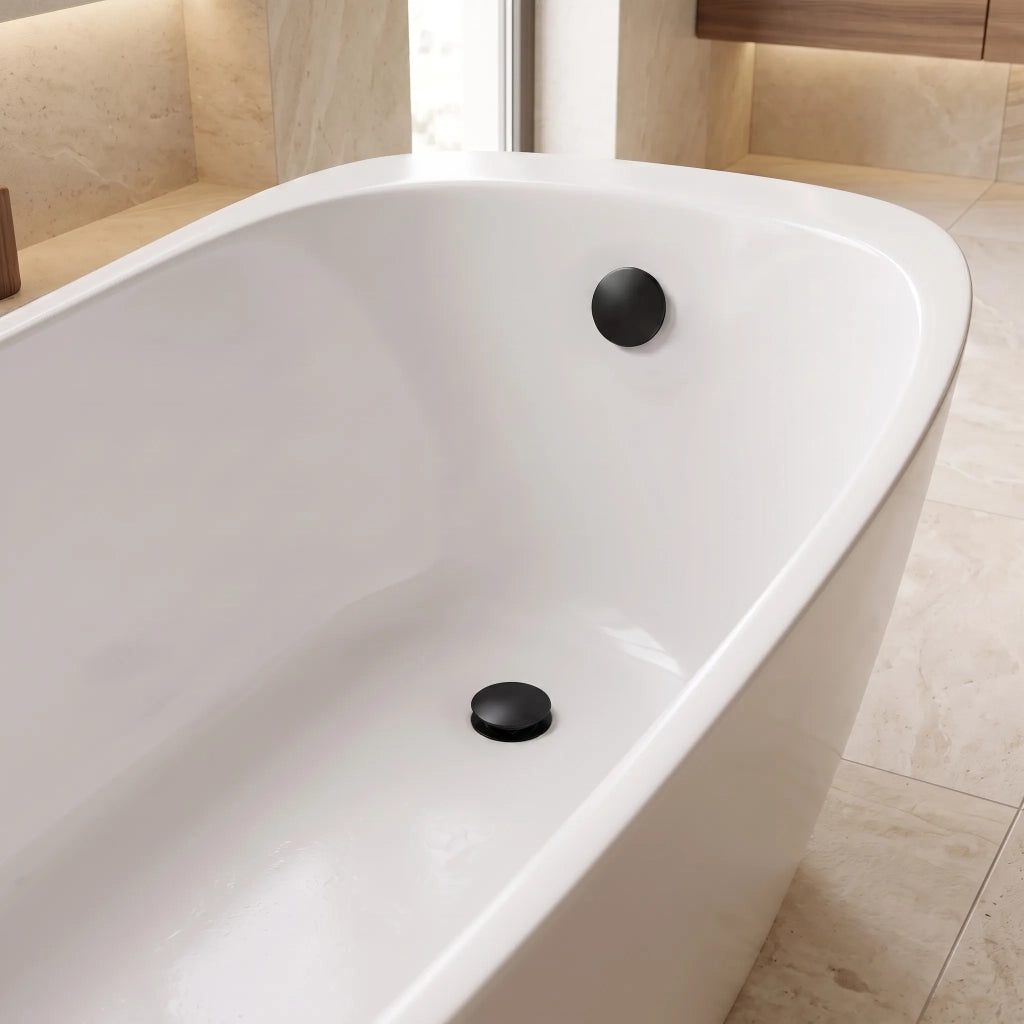 Sifone Per Vasca Rea Con Piletta Click-clack Black