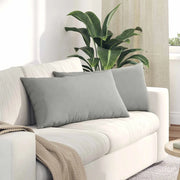 Cuscini da Divano 2 pz-Set di 2 Cuscini per Sofa Grigio chiaro 80 x 40 cm Tessuto 602554