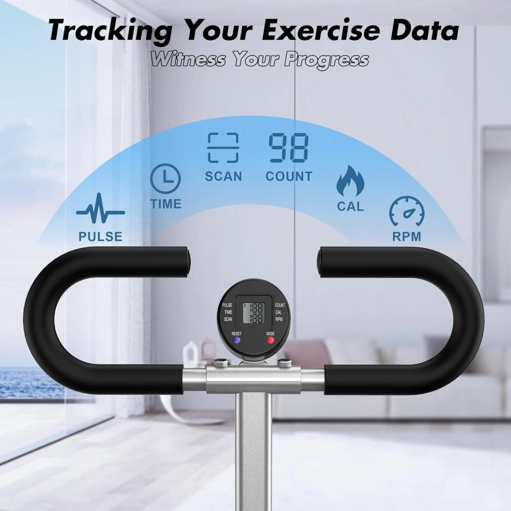 Bicicletta Fitness Pieghievole ¨C zephmum ¨C Grigio, Acciaio, Max Carico 158 kg