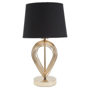 Lampada da Tavolo VKH124, Nero, Metallo, 24x24x44 cm