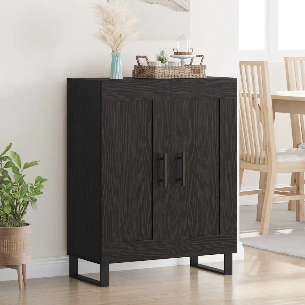 Credenza Rovere Nero 69,5 x 34 x 90 cm 881611