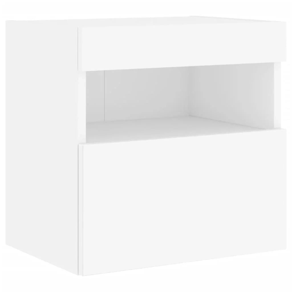 Mobile TV multimediale Scaffale TV Credenza TV Sala da pranzo Soggiorno Camera da letto con LED 6 pezzi Legno composito bianco 02_0029426