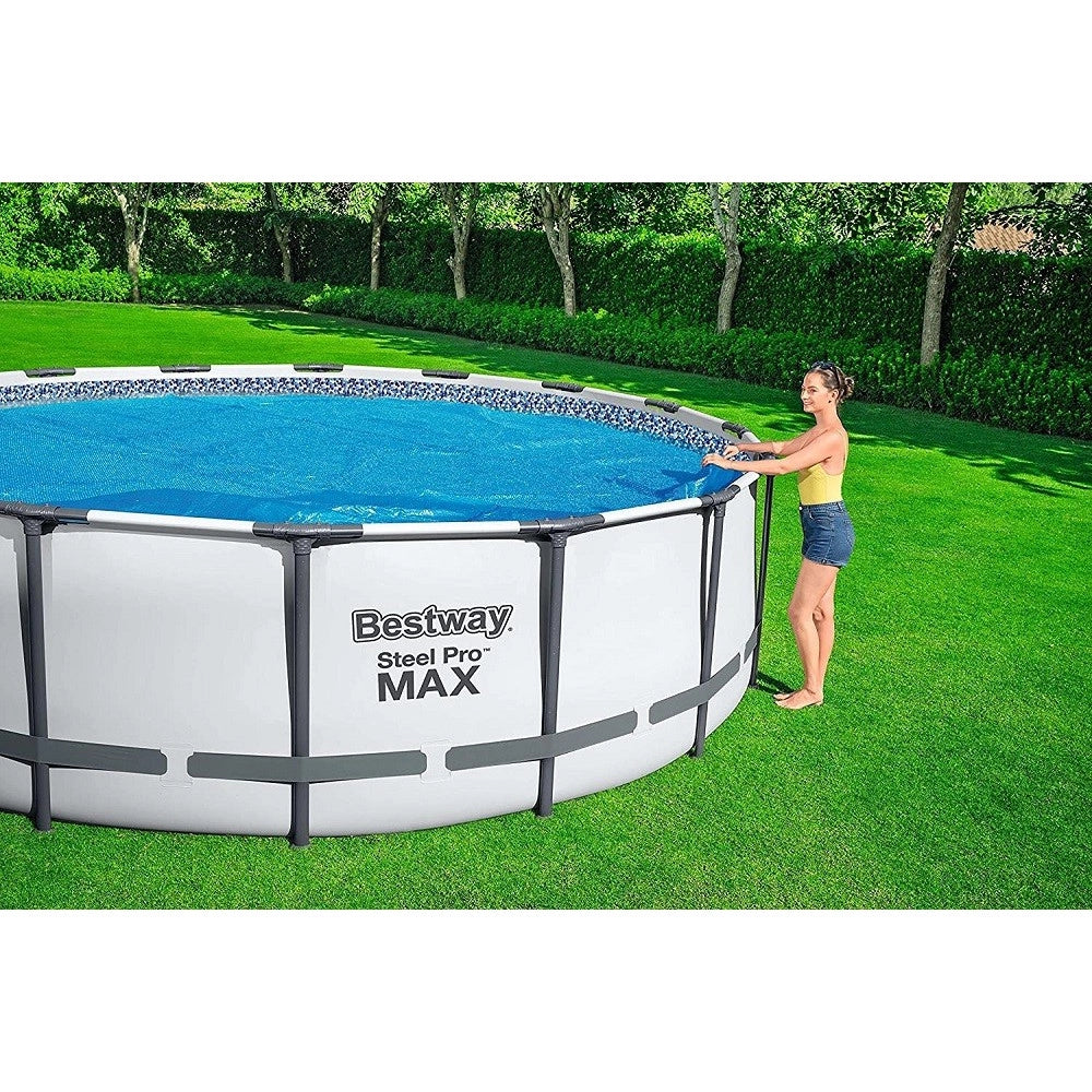 Trade Shop - Telo Termico Copertura Per Piscina Fuori Terra Rotonda Da 366 Cm / 396 Cm 58242 -