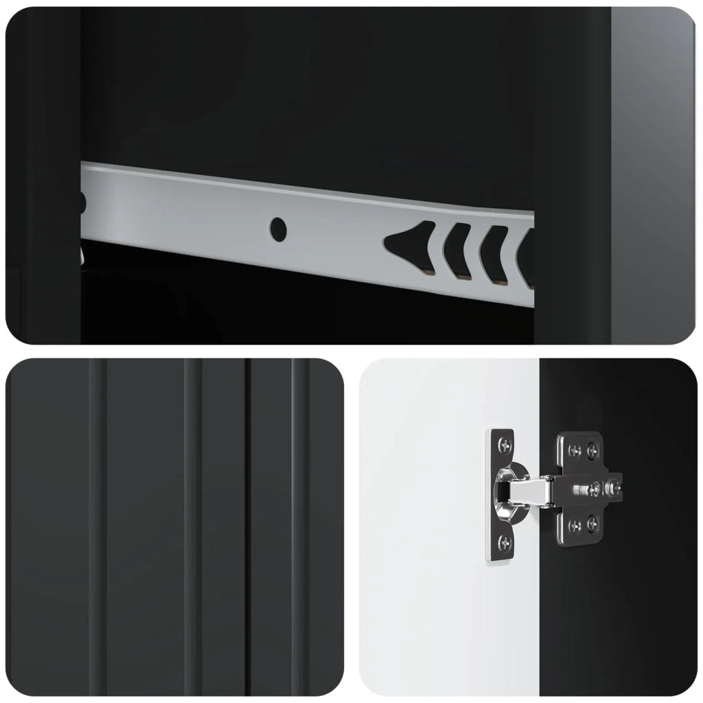 Credenza Nero 66 x 34,5 x 91,5 cm Legno ingegnerizzato