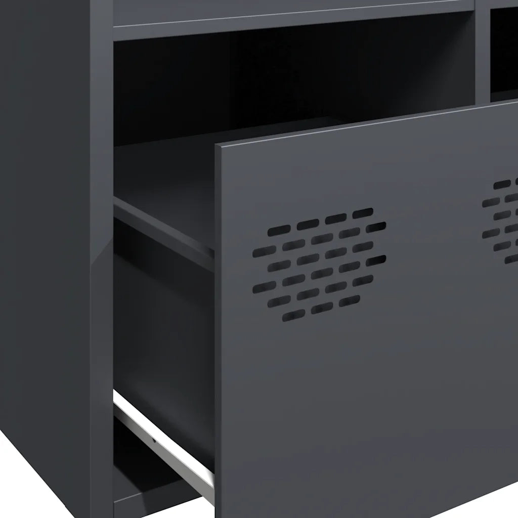 Credenza Antracite 101,5x39x73,5cm in Acciaio Laminato a Freddo 851366