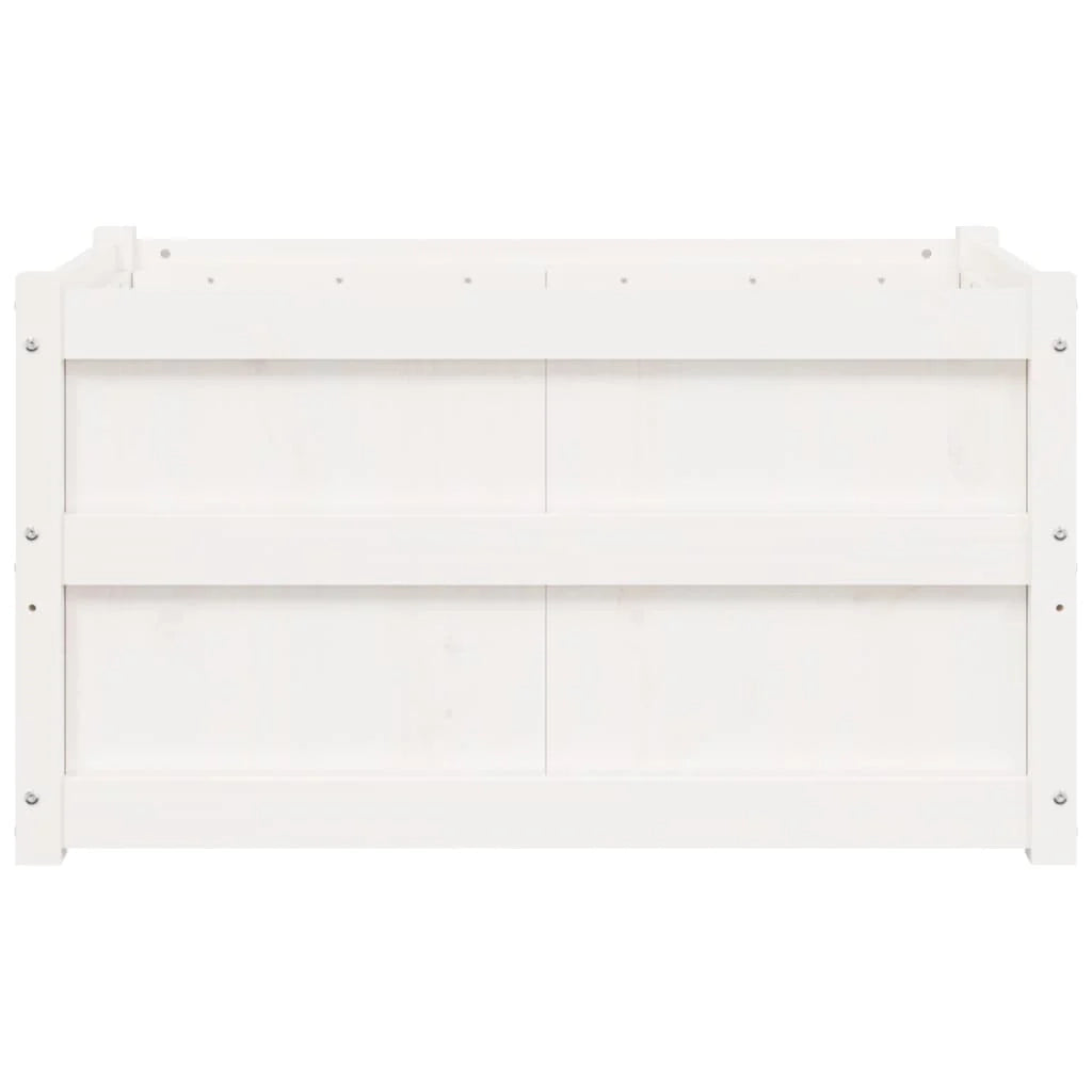 Fioriera rialzata per piante e fiori terrazza giardino 90 x 50 x 50 cm legno di pino massiccio bianco 02_0038001