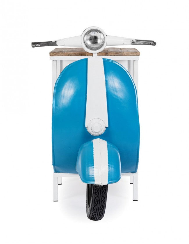 Consolle Bar 104x94x65h cm Scooter Retrò Blu