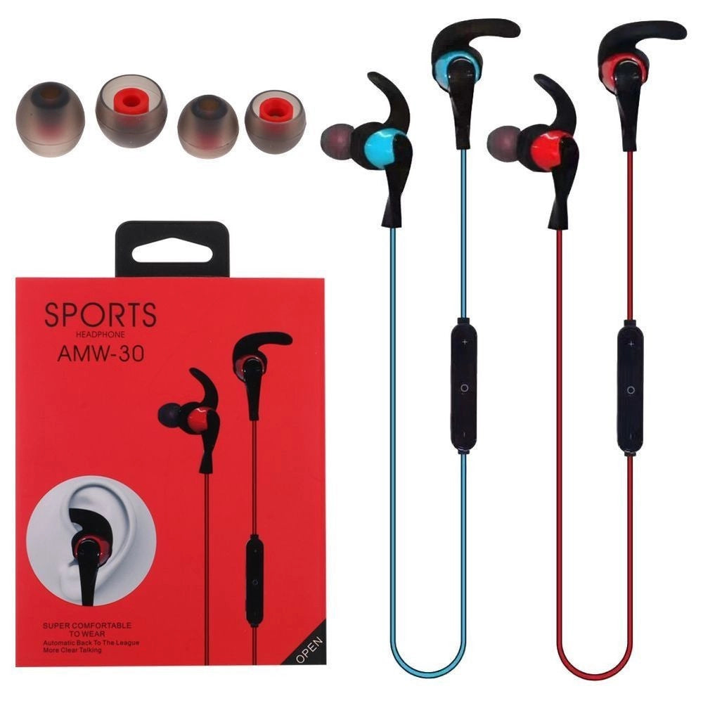 Trade Shop - Cuffie Sport Stereo Audio Auricolari Bluetooth 4.1 Senza Fili Per Smartphone Amw-30 -