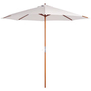 Ombrellone da giardino rotondo ¨C zephmum ¨C beige, legno, ? 2.7m