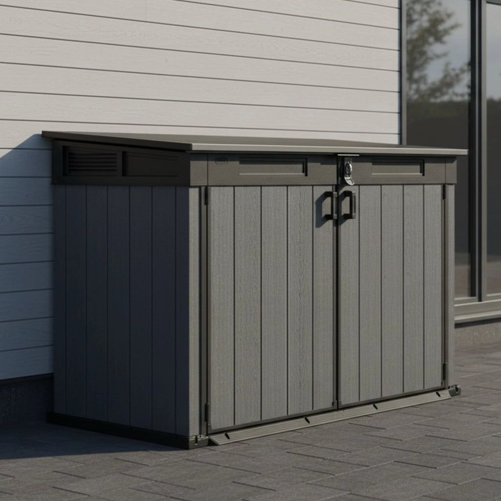 Mobile da Giardino Litchfield, Armadio da Esterno Cassetti, 191x109x133h cm Grigio