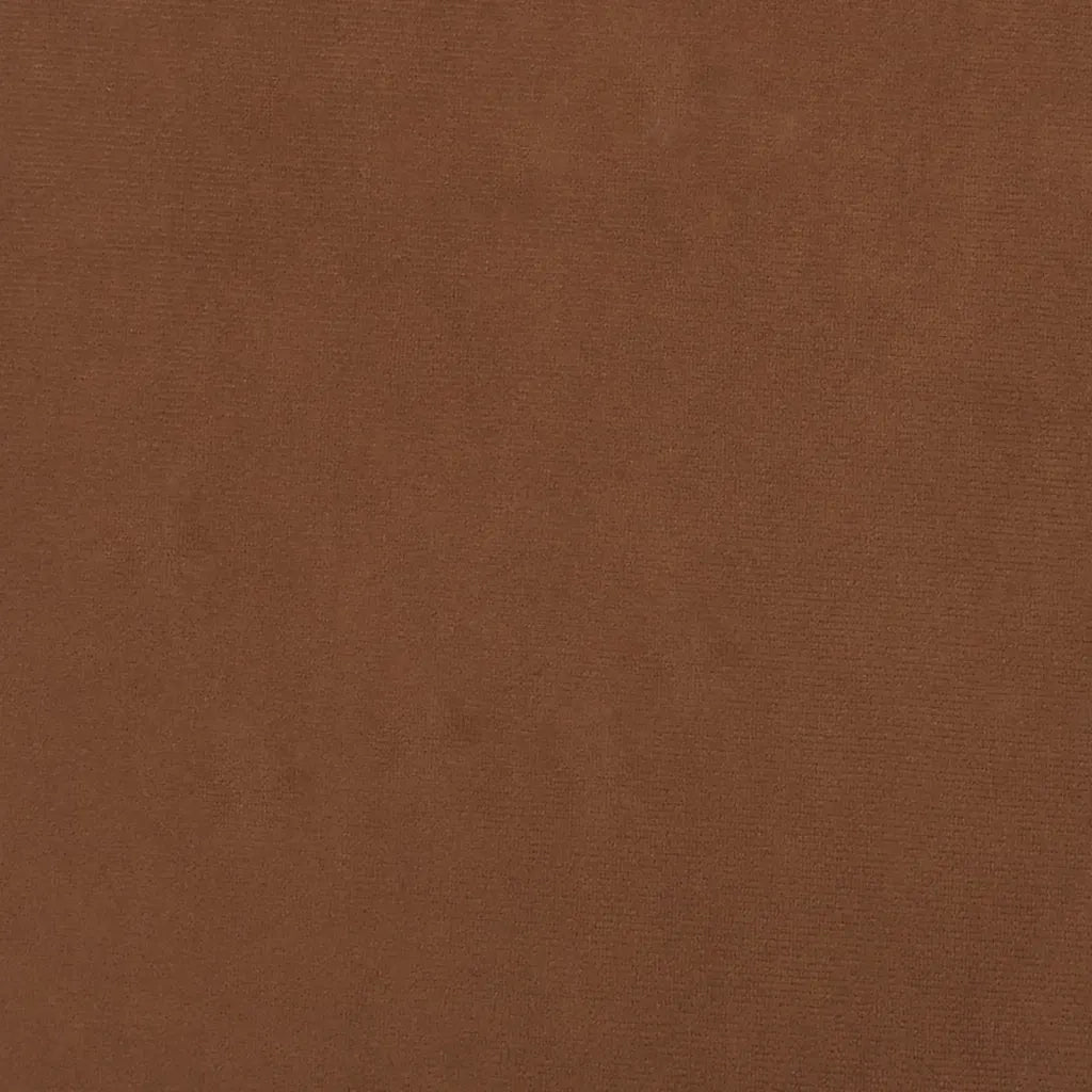 Sgabello Rotondo con Contenitore Marrone in Velluto 31 x 37 cm CFW7373731