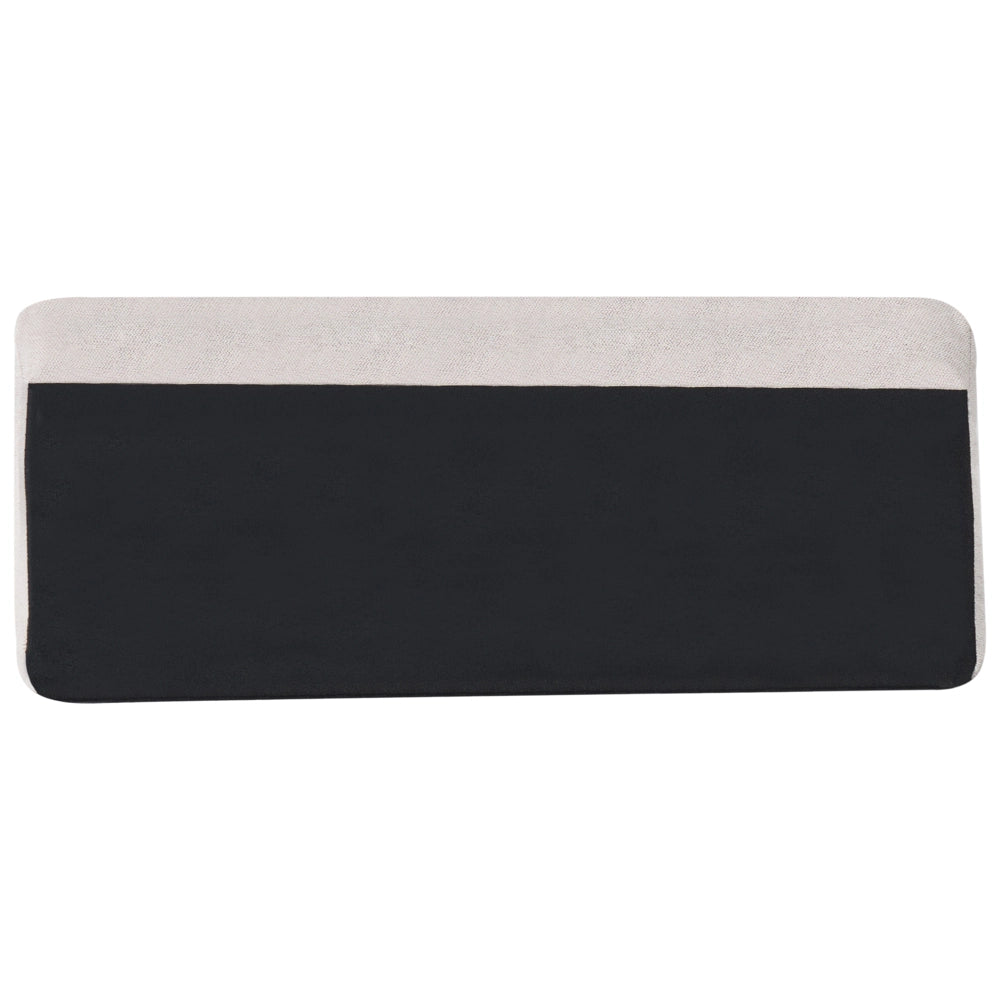 Divano angolare in velluto a coste a 5 posti con braccioli e gambe in legno beige chiaro in stile moderno