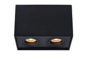 Faretto da soffitto Lucide Tube doppio GU10 2x42W nero